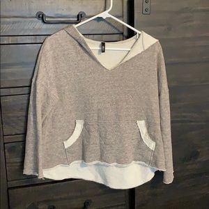 Boho cropped sweatshirt